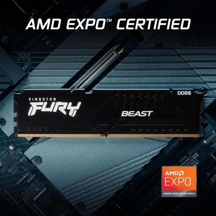 Memory Kingston DDR5 16GB 6000 FURY Beast  EXPO