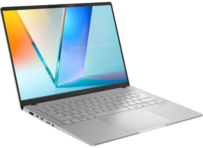 Ноутбук ASUS Vivobook S 14 M5406KA-SF150 14" FHD OLED, AMD AI 5 340, 16GB, F512GB, UMA, NoOS, Сріблястий
