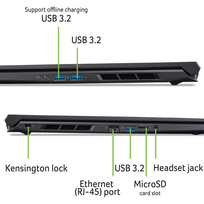 Ноутбук Acer Nitro V 16 ANV16-72 16" WUXGA IPS, Intel 7-240H, 32GB, F1TB, NVD5060-8, Lin, чорний