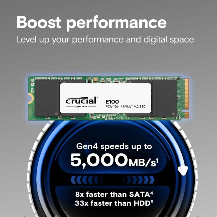 Накопитель SSD Crucial M.2 480GB PCIe 4.0 E100