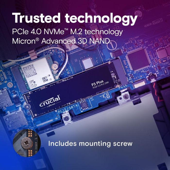 Накопичувач SSD Crucial M.2 2TB PCIe 4.0 P3 Plus