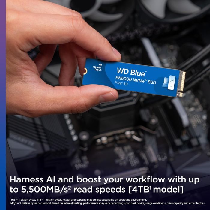 Накопитель SSD WD M.2 2TB PCIe 4.0 Blue SN5000