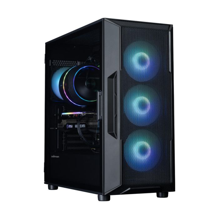 Корпус Zalman I3 Neo ARGB V2 без БЖ, 2xUSB3.0, 1x Type C, 4x120мм ARGB, VGA 355мм, LCS ready, TG Side Panel, ATX, чорний