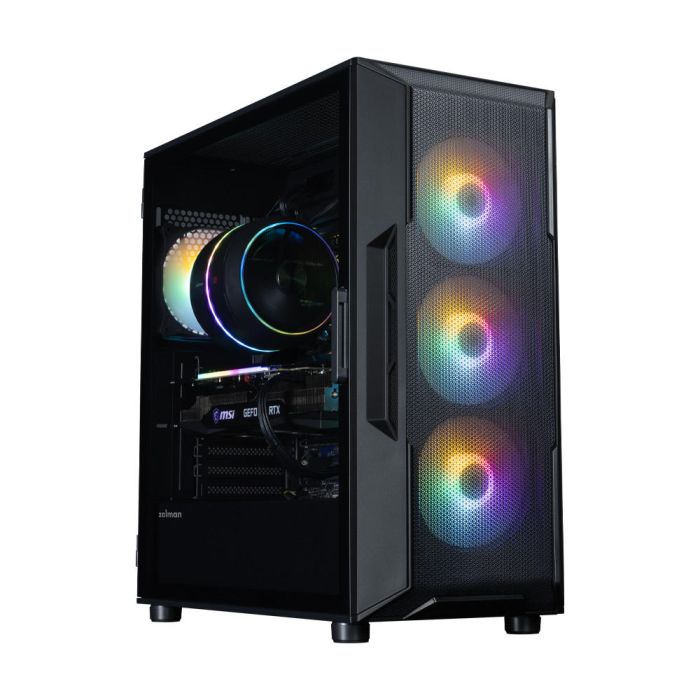 Корпус Zalman I3 Neo V2 без БЖ, 2xUSB3.0, 1x Type C, 4x120мм RGB, VGA 400мм, LCS ready, TG Side Panel, ATX, чорний