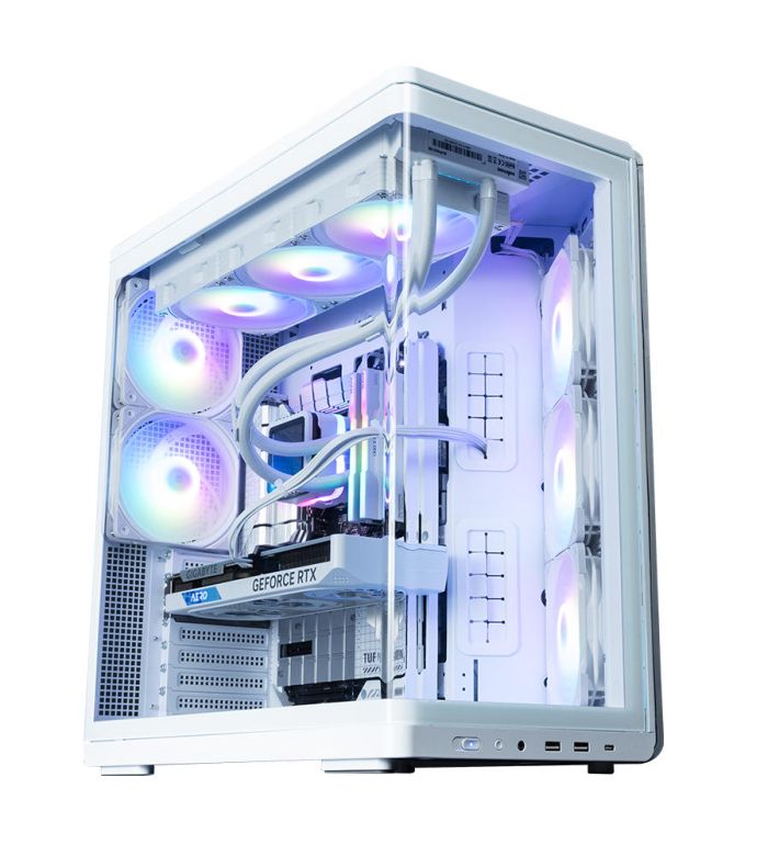 Корпус Zalman P60 без БП, 2xUSB3.0, 1x Type C, 3x120мм ARGB Reverse, 2x120мм ARGB, VGA 435мм, LCS ready, Curved Tempered Glass, Dual Chamber, ATX, белый
