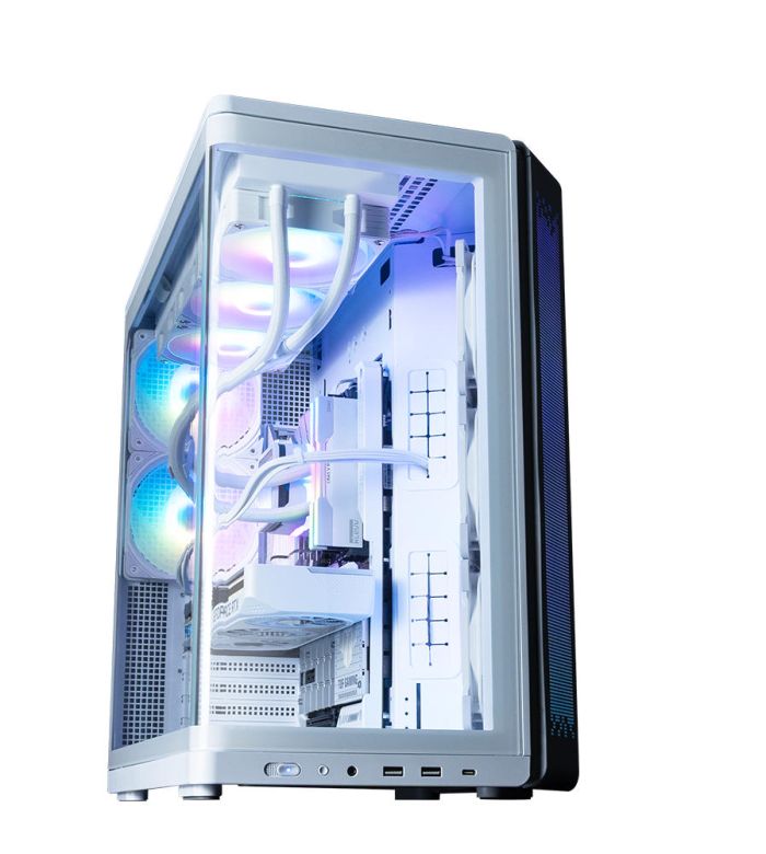 Корпус Zalman P60 без БП, 2xUSB3.0, 1x Type C, 3x120мм ARGB Reverse, 2x120мм ARGB, VGA 435мм, LCS ready, Curved Tempered Glass, Dual Chamber, ATX, белый