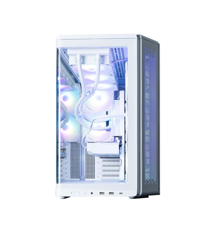 Корпус Zalman P60 без БП, 2xUSB3.0, 1x Type C, 3x120мм ARGB Reverse, 2x120мм ARGB, VGA 435мм, LCS ready, Curved Tempered Glass, Dual Chamber, ATX, белый