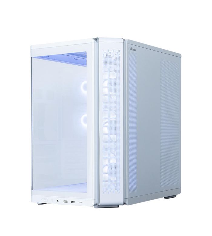 Корпус Zalman P60 без БП, 2xUSB3.0, 1x Type C, 3x120мм ARGB Reverse, 2x120мм ARGB, VGA 435мм, LCS ready, Curved Tempered Glass, Dual Chamber, ATX, белый