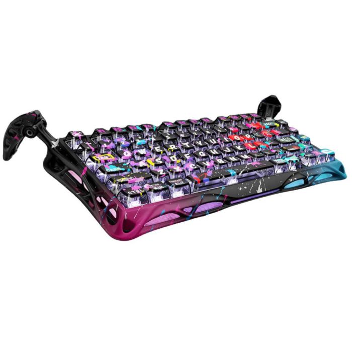 Клавиатура механическая GravaStar Mercury V75 Pro 80keys, Magnetic Jade Gaming, 8K, USB-A, RGB, Neon Graffiti