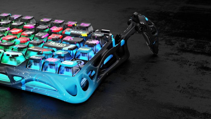 Клавиатура механическая GravaStar Mercury V75 Pro 80keys, Magnetic Jade Gaming, 8K, USB-A, RGB, Neon Graffiti