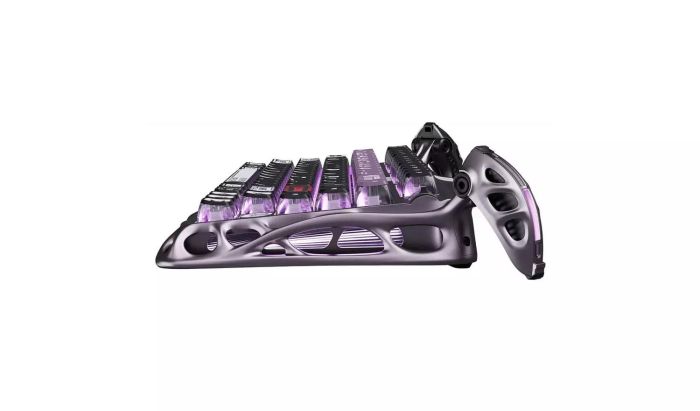 Клавиатура механическая GravaStar Mercury V75 Pro 80keys, Magnetic Jade Gaming, 8K, USB-A, RGB, Iron Purple