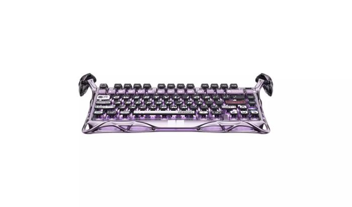 Клавиатура механическая GravaStar Mercury V75 Pro 80keys, Magnetic Jade Gaming, 8K, USB-A, RGB, Iron Purple