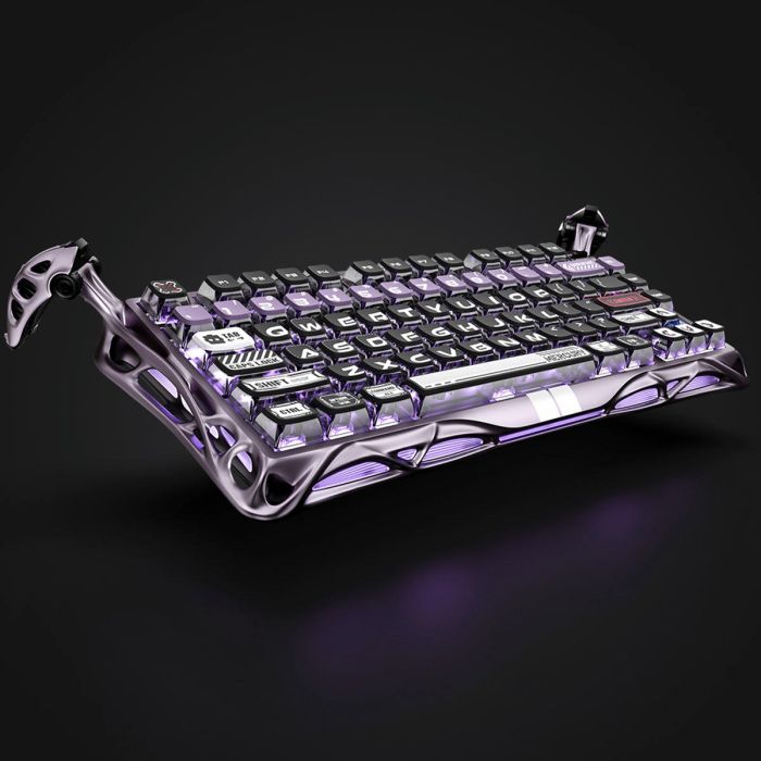 Клавиатура механическая GravaStar Mercury V75 Pro 80keys, Magnetic Jade Gaming, 8K, USB-A, RGB, Iron Purple
