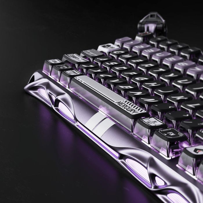Клавиатура механическая GravaStar Mercury V75 Pro 80keys, Magnetic Jade Gaming, 8K, USB-A, RGB, Iron Purple