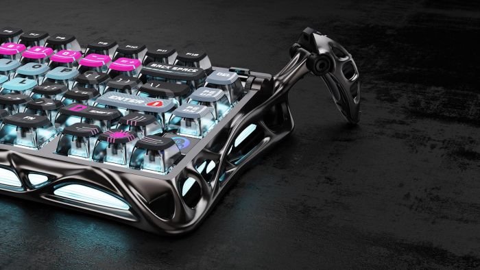 Клавиатура механическая GravaStar Mercury V75 Pro 80keys, Magnetic Jade Gaming, 8K, USB-A, RGB, Cyberpunk