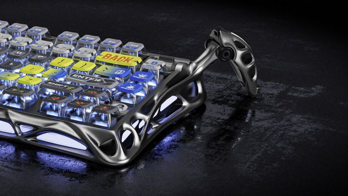 Клавиатура механическая GravaStar Mercury K1 Pro 80keys, GravaStar x Kailh Speedy Mint, BT/WL/USB, Interstellar Silver