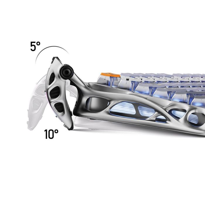 Клавиатура механическая GravaStar Mercury K1 Pro 80keys, GravaStar x Kailh Speedy Mint, BT/WL/USB, Interstellar Silver