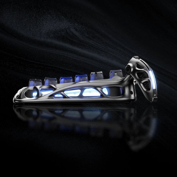 Клавиатура механическая GravaStar Mercury K1 Pro 80keys, GravaStar x Kailh Speedy Mint, BT/WL/USB, Interstellar Silver