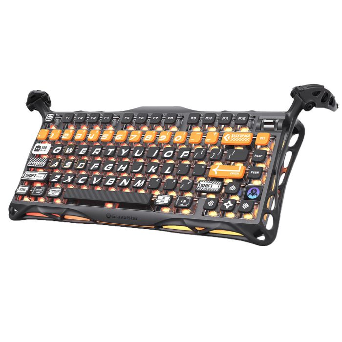 Клавиатура механическая GravaStar Mercury K1 Pro 80keys, GravaStar x Kailh Speedy Mint, BT/WL/USB, CyberFlare