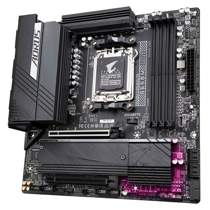 GIGABYTE Motherboard B650M AORUS ELITE sAM5 B650 4xDDR5 M.2 HDMI DP mATX