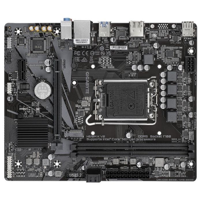 GIGABYTE Motherboard H610M K V2 s1700 H610 2xDDR5 HDMI DP mATX
