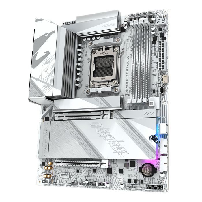 GIGABYTE Motherboard X870 A ELITE X3D ICE sAM5 X870 4xDDR5 M.2 Wi-Fi BT HDMI DP ATX