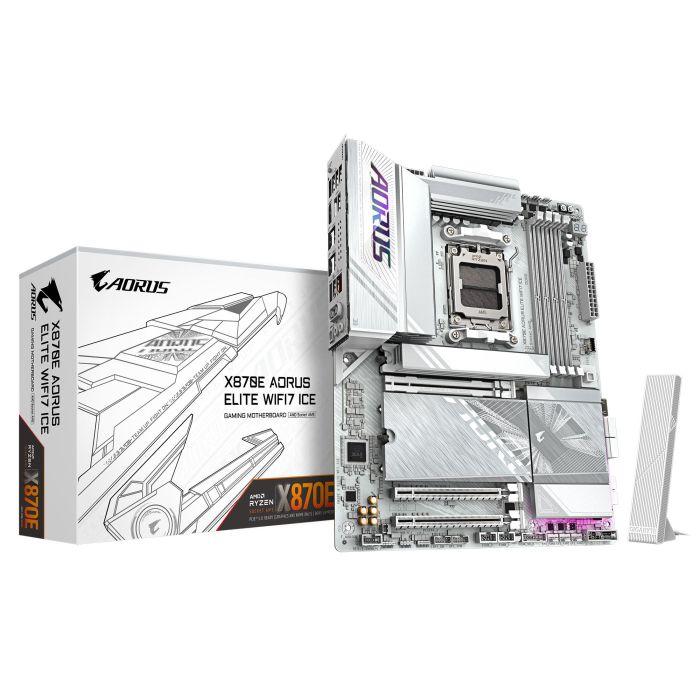 Материнська платаGIGABYTE X870E A ELITE WF7 ICE sAM5 X870 4xDDR5 M.2 Wi-Fi BT HDMI DP ATX
