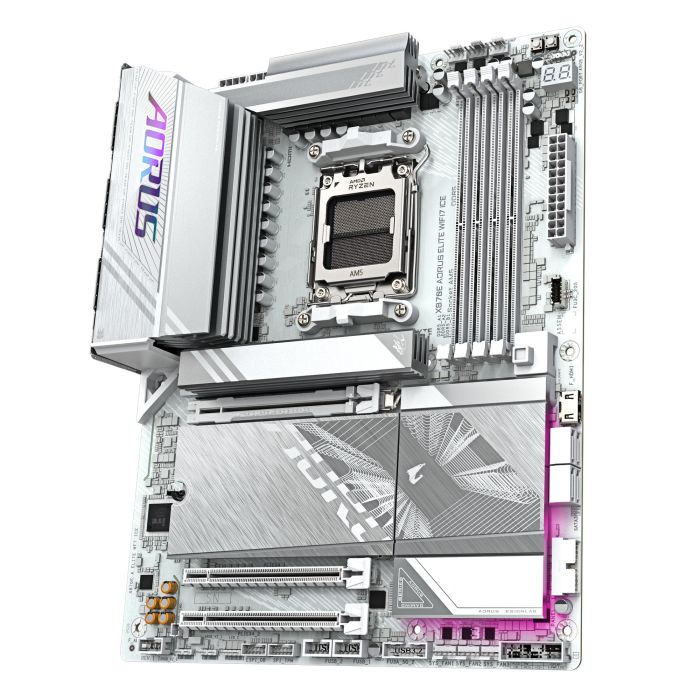 Материнська платаGIGABYTE X870E A ELITE WF7 ICE sAM5 X870 4xDDR5 M.2 Wi-Fi BT HDMI DP ATX