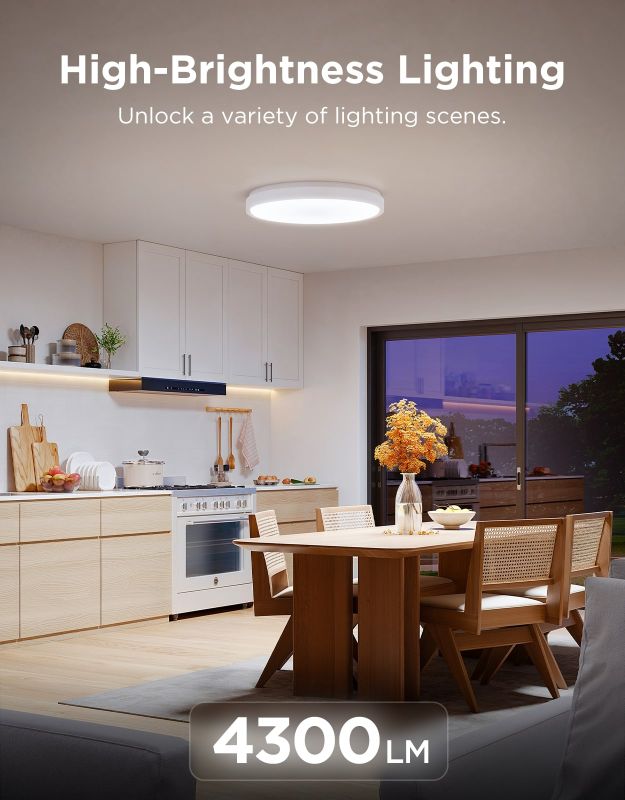Потолочний світильник Govee 38cm Smart Ceiling Light Pro, RGBICWW, WI-FI/Bluetooth, білий