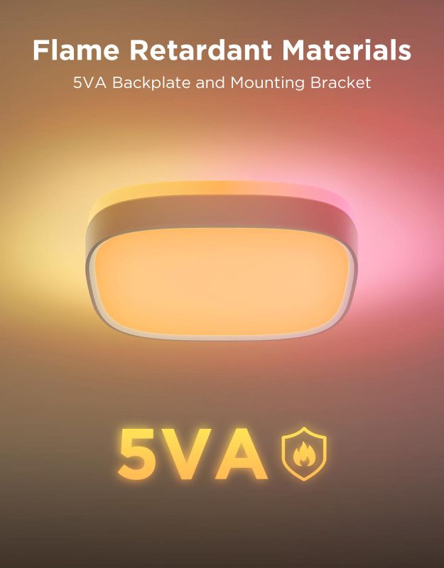 Потолочний світильник Govee H60A4 30cm Smart Square Ceiling Light, RGBWW + RGBIC, WI-FI/Bluetooth, білий