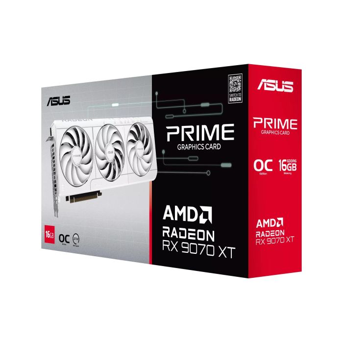 Вiдеокарта ASUS Radeon RX 9070 XT 16GB GDDR6 OC PRIME-RX9070XT-O16G-WHITE білий