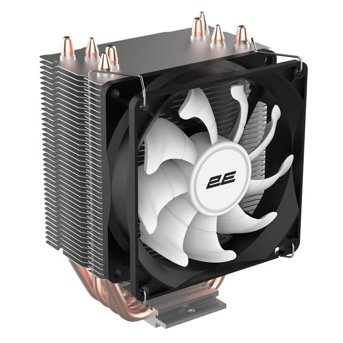 2E GAMING CPU cooler Air Cool AC90D4, LGA1851, 1700, 1200, 1366, 115x, AM5, AM4, AM3, AM3+, 4pin PWM, TDP 130W