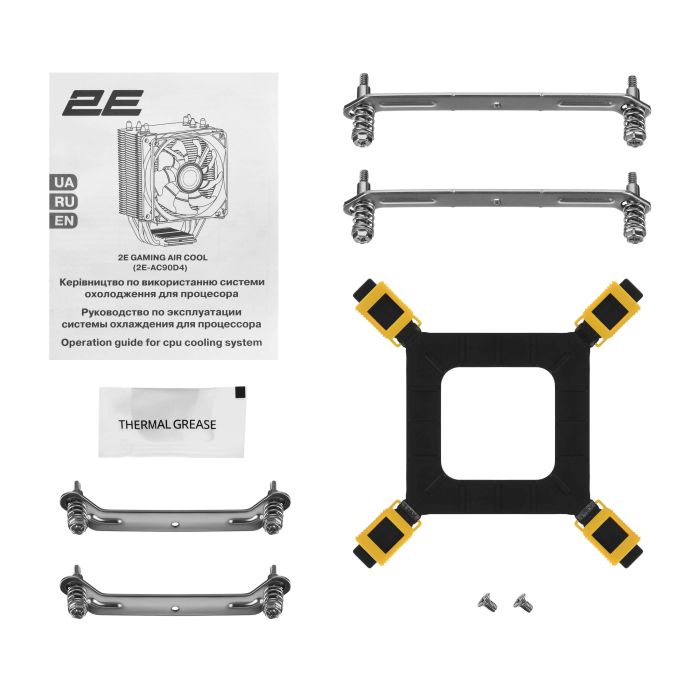 2E GAMING CPU cooler Air Cool AC90D4, LGA1851, 1700, 1200, 1366, 115x, AM5, AM4, AM3, AM3+, 4pin PWM, TDP 130W