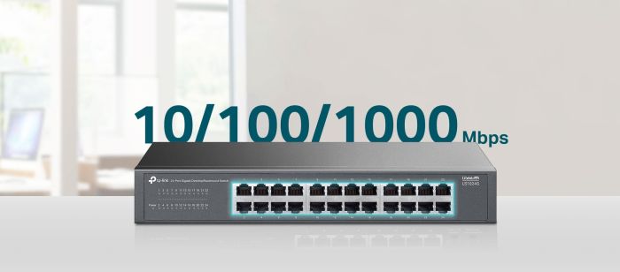 Коммутатор TP-LINK  24xGE, Неуправляемый TP-Link LS1024G