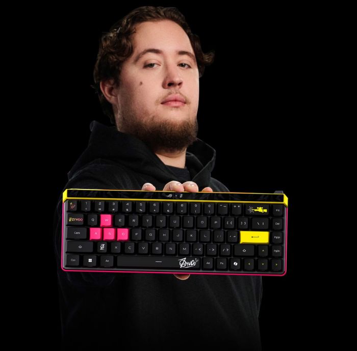 ASUS Keyboard mechanical ROG Falchion Ace HFX, 68key, HFX Magnetic Switches, USB-A, EN, RGB, ZywOo Ed.