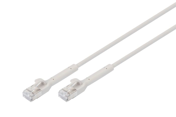 Патч-корд DIGITUS CAT 6a S-FTP, 3м, AWG 32/7, Cu, TPE-LSZH, гибкий, серый
