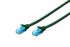 Patch cord 2E CAT 5e, UTP, 10m, 26AWG, RJ45, 7/0.16, Cu, LSZH, green