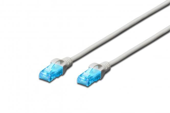 Патч-корд 2E CAT 5e, UTP, 0.50м, 26AWG, RJ45, 7/0.16, Cu, LSZH, серый