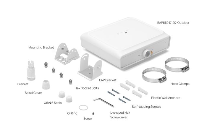Точка доступа TP-LINK EAP650 D120 OUTDOOR AX3000,  1xGE LAN, PoE,  Passive PoE