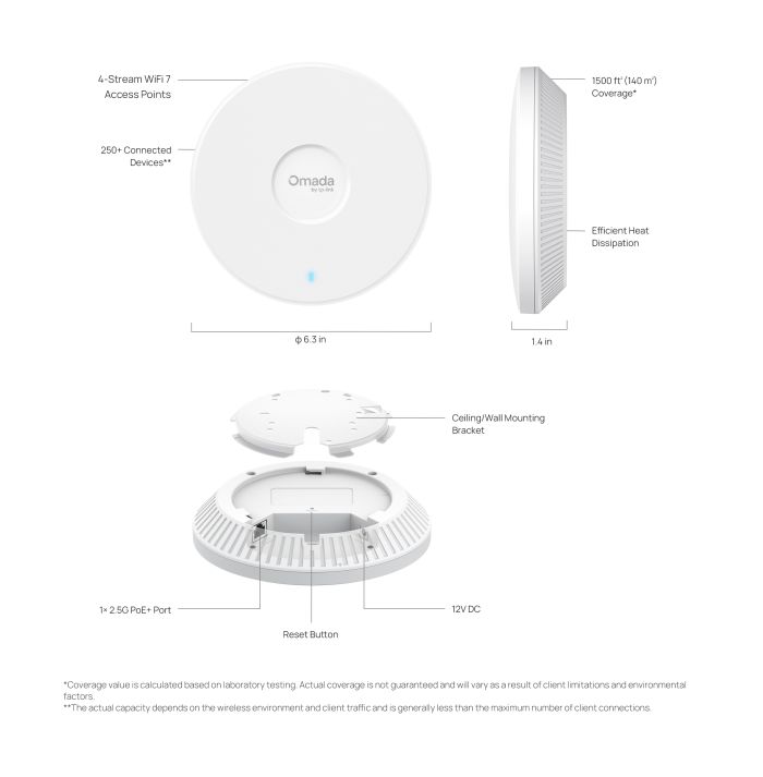 TP-LINK Access Point  BE3600 1x2.5GE, PoE TP-Link EAP720