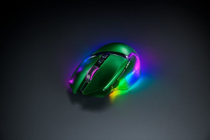Razer Mouse Basilisk V3 Pro 35K, RGB, USB-A/WL/BT, Phantom Green Ed.