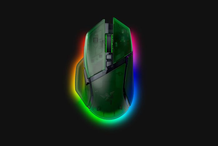 Razer Mouse Basilisk V3 Pro 35K, RGB, USB-A/WL/BT, Phantom Green Ed.