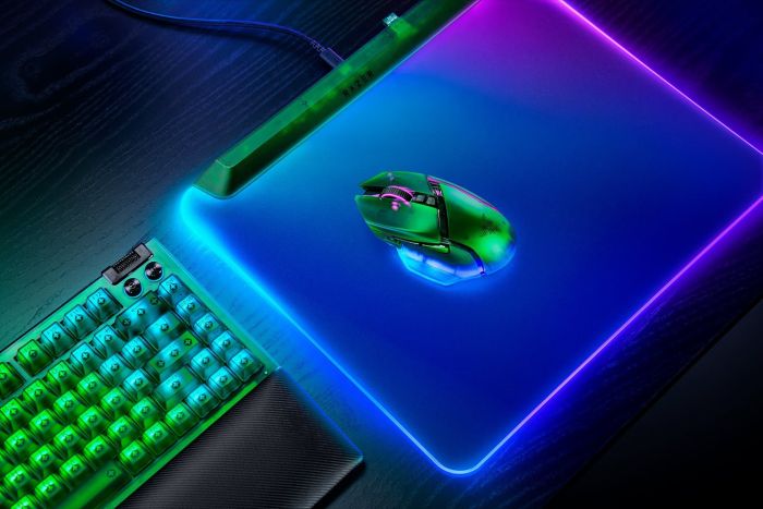 Razer Mouse Basilisk V3 Pro 35K, RGB, USB-A/WL/BT, Phantom Green Ed.