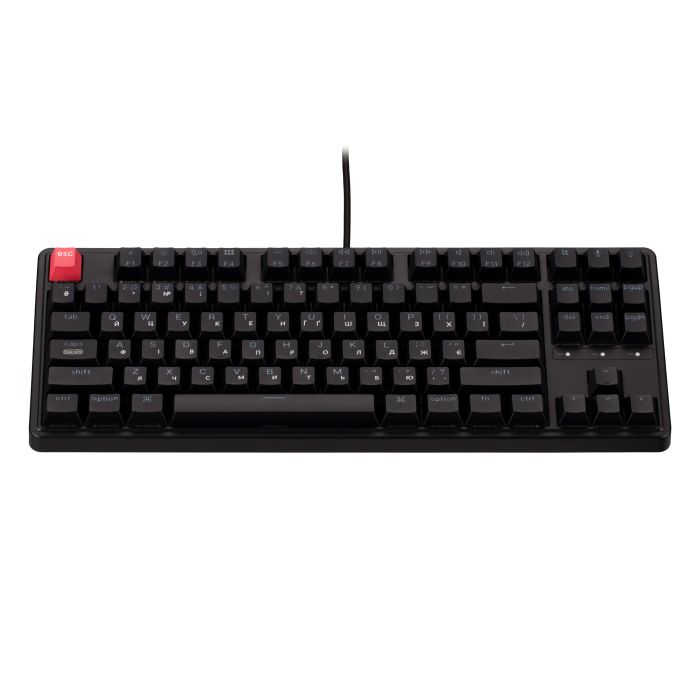 Mechanical keyboard Keychron C3 Pro V2 87Key, K pro Brown, USB-A, QMK, Hot-swap,8K, EN/UKR, RGB, black