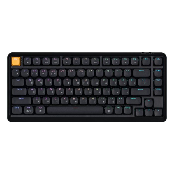 Клавиатура механическая Keychron J1 82Key, K pro Banana, WL/BT/USB-A, QMK, Hot-swap, EN/UKR, RGB, черный