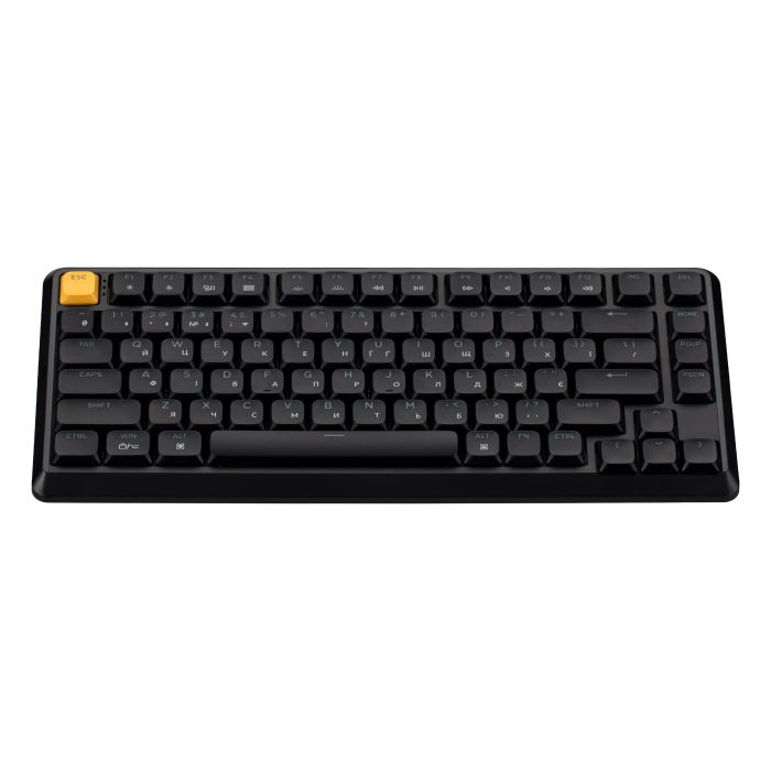 Клавиатура механическая Keychron J1 82Key, K pro Banana, WL/BT/USB-A, QMK, Hot-swap, EN/UKR, RGB, черный