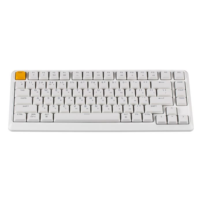 Mechanical keyboard Keychron J1 82Key, K pro Brown, WL/BT/USB-A, QMK, Hot-swap, EN/UKR, RGB, white