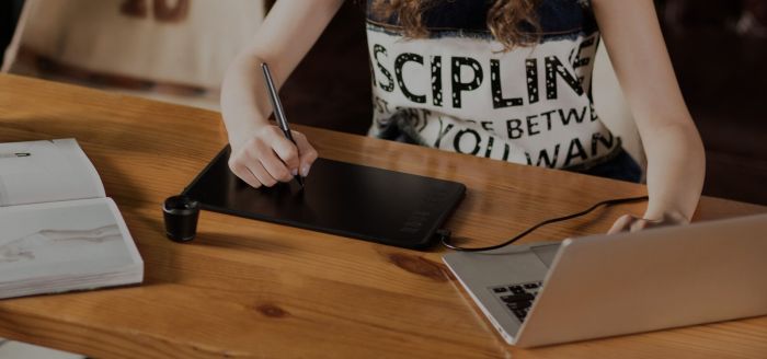 Graphical tablet 8.7"x5.4" , microUSB, black Huion H950P