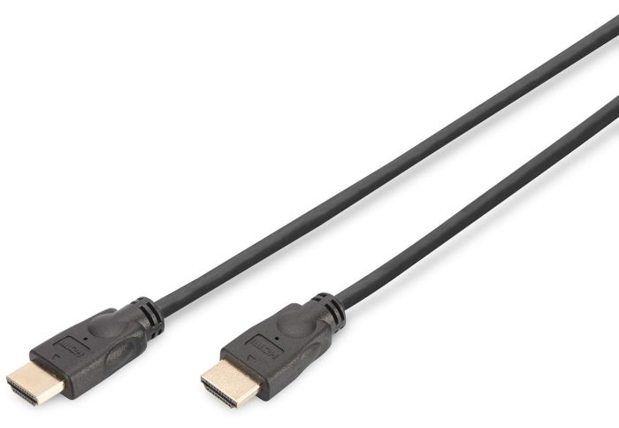 DIGITUS HDMI Premium High Speed Connection Cable, Type A M/M, 5.0m, w/Ethernet, Ultra HD, 4K@60Hz, gold, bl