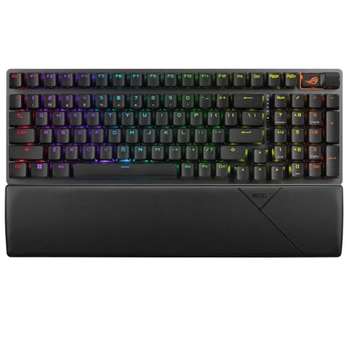 Клавиатура механическая ASUS ROG Strix Scope II, 96key, NX Snow, USB-A/WL/BT, EN/UK, RGB, чёрный